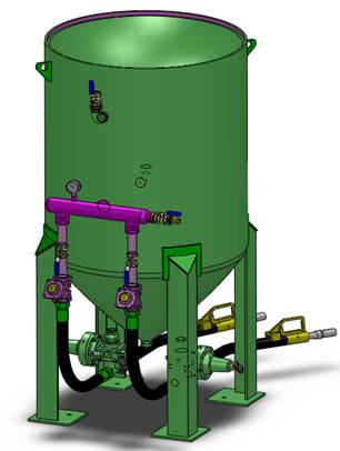 TS-900-2開放式噴砂機 （氣動控制）